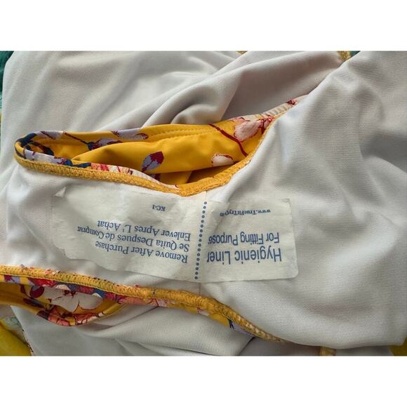 As Rose Rich Girls Yellow Floral One-Piece Swimsuit - Size 16 NEW - Picture 3 of 6